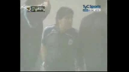 Argentina vs Peru 2 - 1 - Goal Palermo 90 [fifa World Cup 2010] (11.10.09)