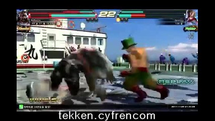 tekken tag 2. king armorking vs jun.k lars.a ps3