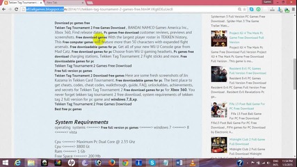 Tekken Tag Tournament 2 Games Free Download