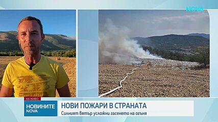 Няколко пожара в страната вдигнаха на крак пожарникари и доброволци