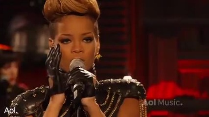 Rihanna Russian roulette Aol Session 2010 Live