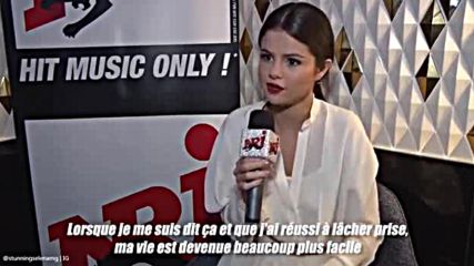 Selena Gomez Revival event Interview With Radio Nrj At Yeeels Restaurant