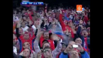 Euro 2008 - Чехия - Швейцария 1:0 Голът *HQ*