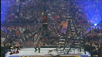 Edge Spears Jeff Hardy Off Ladder At Wresltemania 17