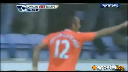 Премиершип : Новакът Блекпул разби Уиган с 4:0, но Гранден не игра 