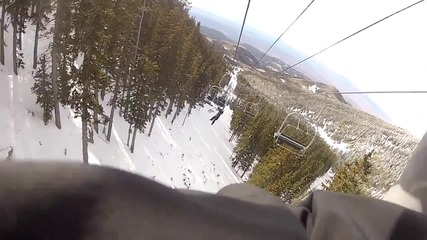 Хлапе пада от ски лифт!! :хх