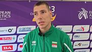 Божидар Саръбоюков след сребърния си медал в скока на дължина от Берген