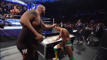 Six-man Elimination Tag Team Match: Big Show assaults Alberto Del Rio- Smackdown, Jan. 25, 2013