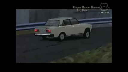 Crazy driving on Vaz 2107 in World Racing 2