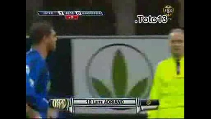 Интер - Сампдория 1:0 Адриано Гол