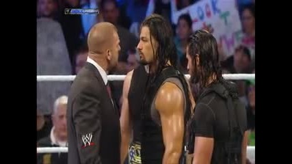 Roman Reigns затапва Triple H ( и получава каквото иска ) - Wwe Smackdown 31/1/14
