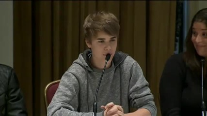 Justin Bieber - Пресконференция в Торонто 1 февруари 2011 г.