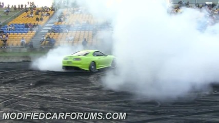 800hp Toyota Supra burnout