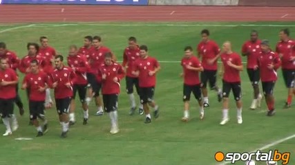 Армейците загряха преди мача с Фулъм