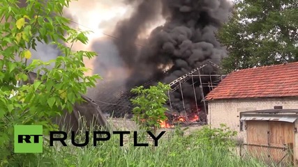 Lithuania: Drone footage captures huge warehouse blaze in Vilnius