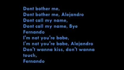 Lady Gaga - Alejandro (with lyrics) 