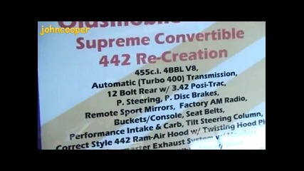 1970 Olds Cutlass Convertible 442 Recreation