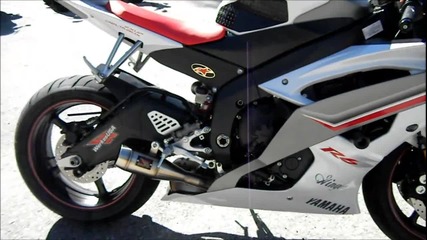 2009 Yamaha R6 with Werkes Exhaust Reving Engine Sound