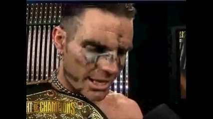 Jeff Hardy wins the world heavyweight title post interview 