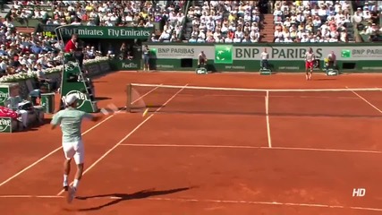 Nadal vs Djokovic - Roland Garros 2013 - Hot Shot [11]