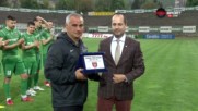 Кметът на Враца награди Сашо Ангелов за мач №150