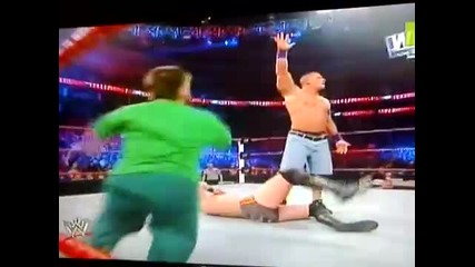 wwe, royal, rumble, 2011, hornswoggle, john, cena, did, double, cant, see,