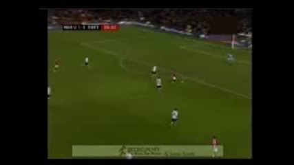 Berbatov(36)manchester United 2 - 1 Tottham