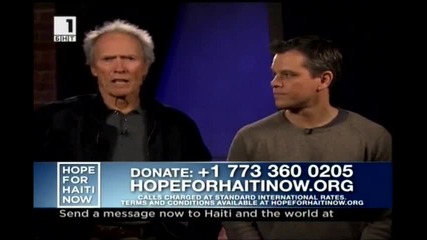 Clint Eastwood & Matt Damon - Hope For Haiti Now 
