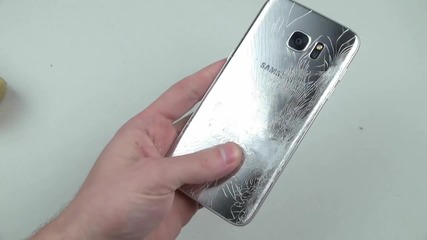Samsung Galaxy S7 Edge Hammer & Knife Scratch Test