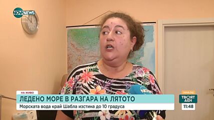 НИМХ: Разликата в температурите на водата и на въздуха край Шабла е от вятъра