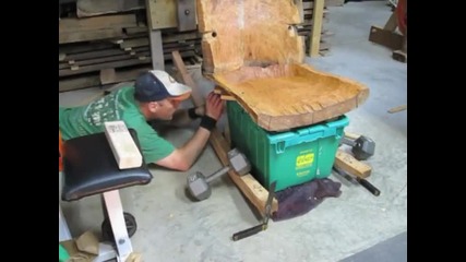 Ръчно изработване на красив люлеещ стол от дънера на дърво без нито един пирон!