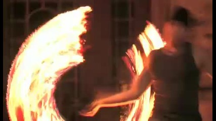 Burnsclinic Fireshows Fire staff 