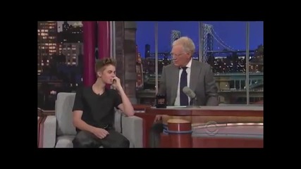 Justin Bieber on David Letterman - Uncomfortable but funny Interview - Hq!