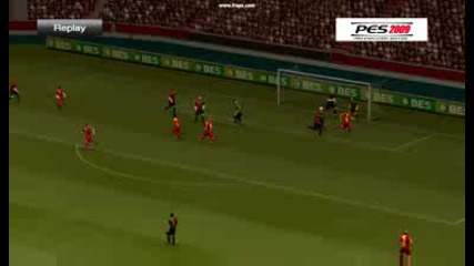 Pes 2009 Galatasaray - Nic Nijmegen Carlos Tevez Goal 2