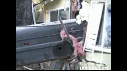 Giant Crane Crashes Through House 