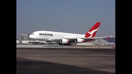 Qantas Airbus A380 Inaugural Flight To Los Angeles