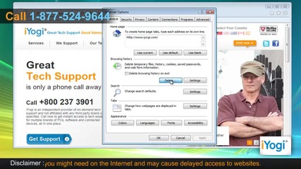 How to clear the cache in Internet Explorer® 9 in Windows® Vista
