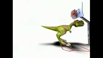 Pixar - A Dinosaur Playing Basketball 