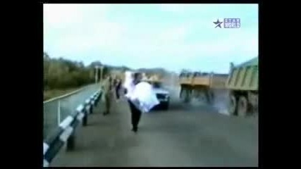 truck crash wedding