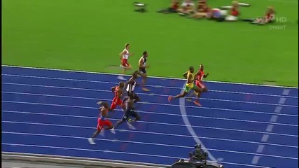 Юсеин Болт на 1/4 Финалите в Берлин 2009 ( Високо Качество )