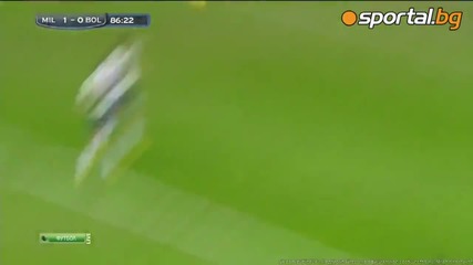 Балотели изригна с топовен гол Милан - Болоня 1:0