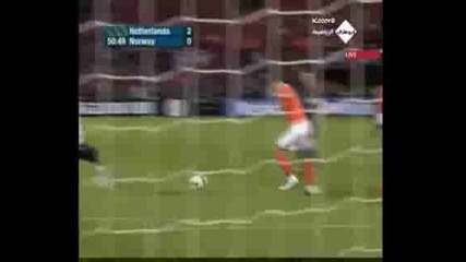 Holland - Norway 2 - 0 A.robben 10.06.2009