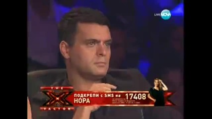 Нора Дончева изуми журито с изпълнението си в X - Factor 04.10.11