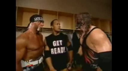 Hulk Hogan Therock And Kane.