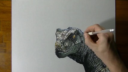 Реалистично рисуване на велоцираптор!