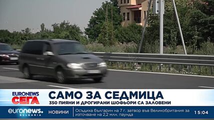 Пътна полиция: Над 350 пияни и дрогирани шофьори са заловени за една седмица