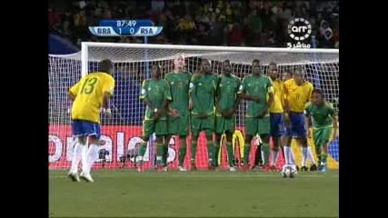 25.06 гол на Даниел Алвеш ! Бразилия - Юар 1:0 Купа на Конфедерациите 