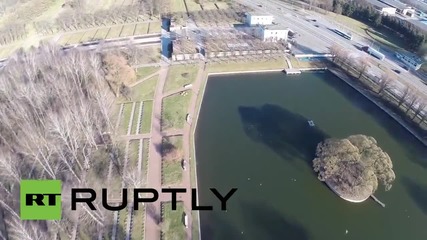 Russia: Drone captures Piskaryovskoye Memorial Cemetery