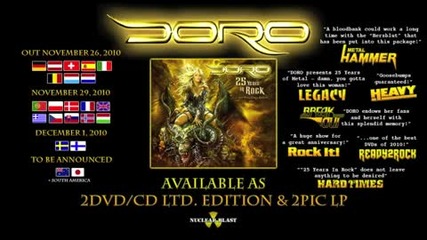 Doro - 25 Years In Rock | Dvd Trailer 1