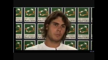 Atp Ms Paris 2008 : Интервю с Надал след четвърфинала
